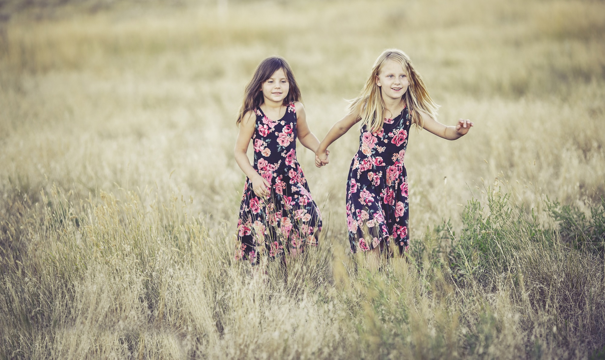 Little girl sisters